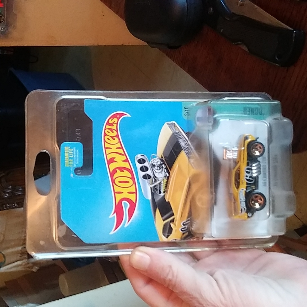 Hw treasure hunt. Yellow tooned 69 Camaro z28. Being kept in hw protectors.